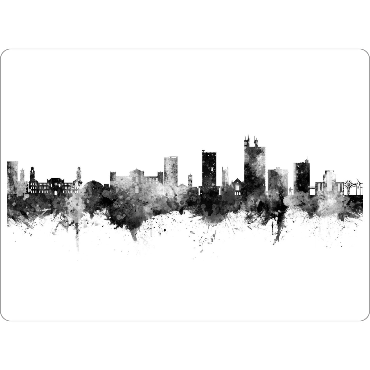 Tischset "Lubbock Texas Skyline Black" artboxONE - Städte,Schwarzweiß