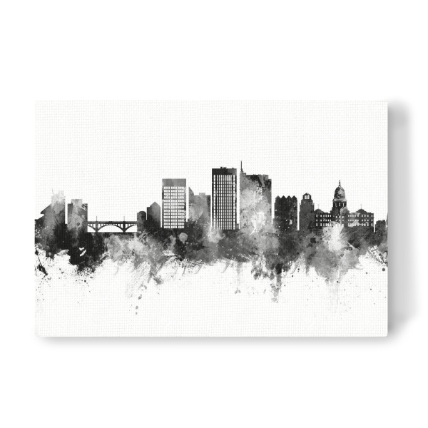 Leinwandbild "Boise Idaho Skyline Black" artboxONE - Städte,Schwarzweiß