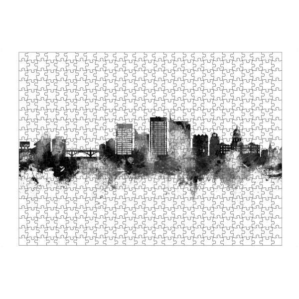 artboxONE Puzzle "Boise Idaho Skyline Black" artboxONE - Städte,Schwarzweiß