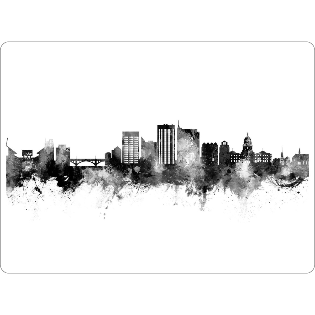 Tischset "Boise Idaho Skyline Black" artboxONE - Städte,Schwarzweiß