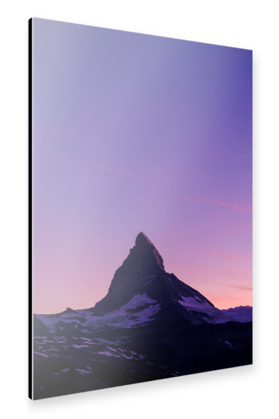 Alu-Dibond "Matterhorn at dusk" 30x20 cm artboxONE