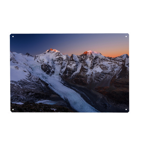 Holzbild "Piz Bernina sunrise" artboxONE - Natur