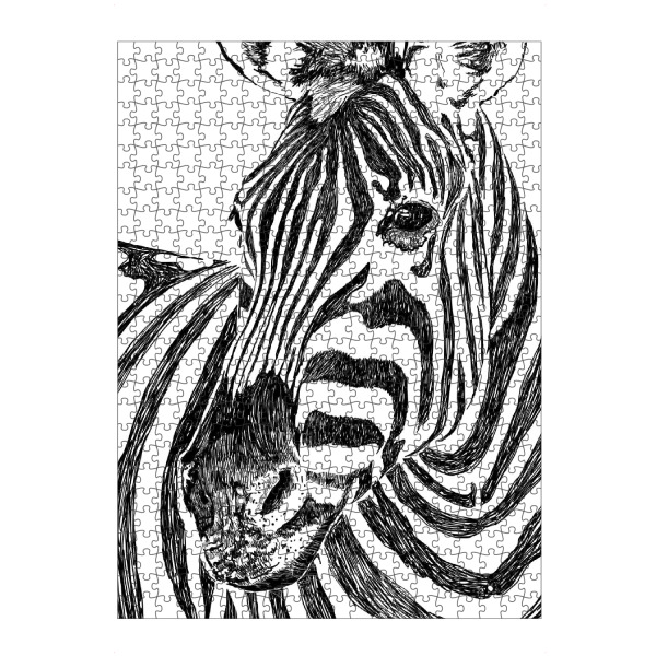 artboxONE Puzzle "Zebra" artboxONE - Natur,Tiere,Schwarzweiß