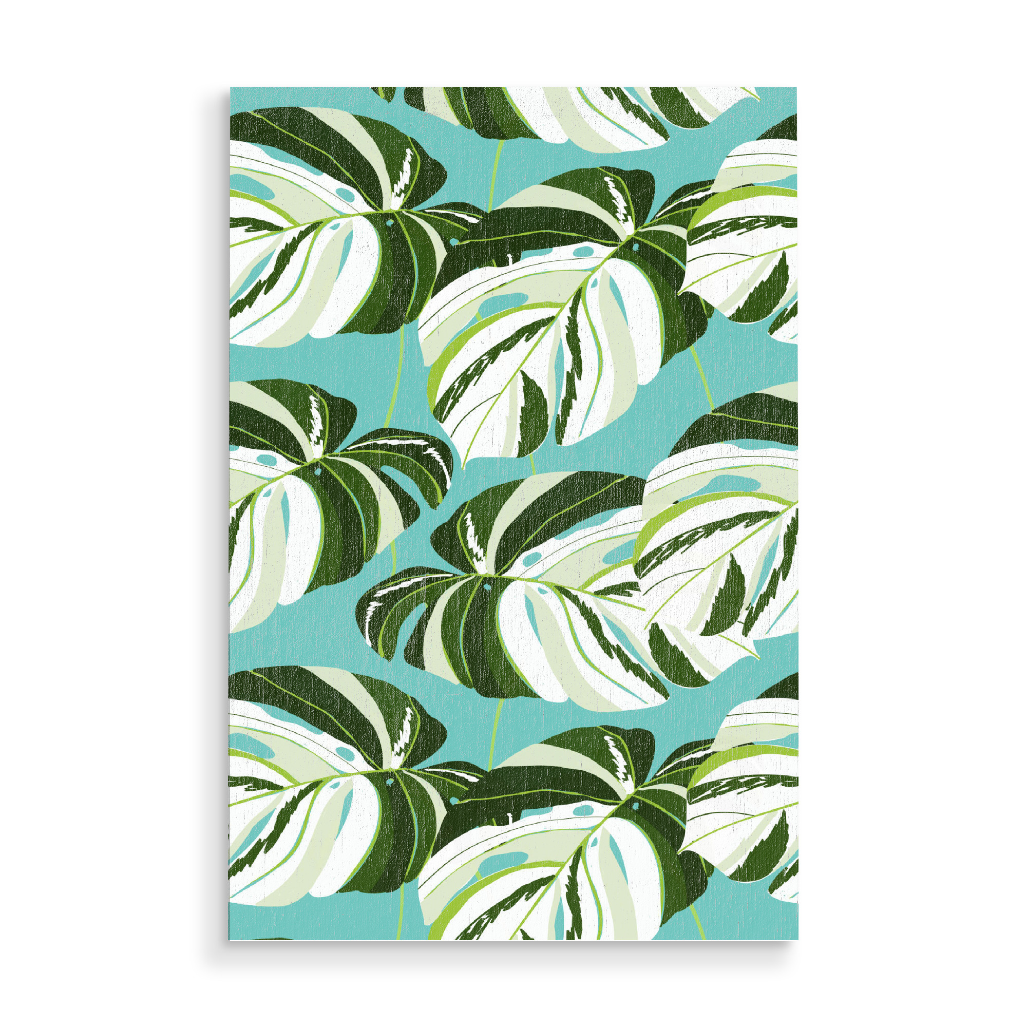Holzbild "Summer Variegated Monstera" artboxONE - Natur,Floral