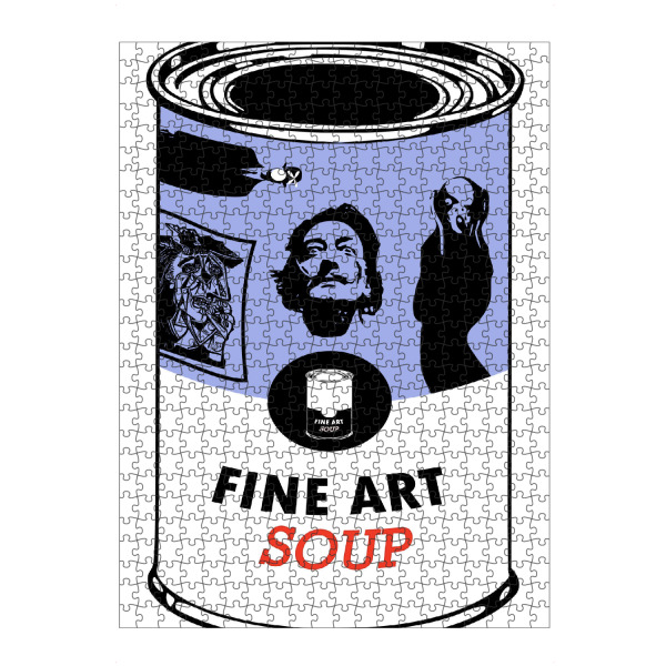 artboxONE Puzzle "Fine ART Soup" artboxONE - Essen & Trinken,Abstrakt,Schwarzweiß,Für Mama,Für Papa