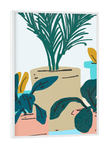 Poster mit weißem Rahmen "Little House Plants | Pastel" artboxONE - Natur,Floral