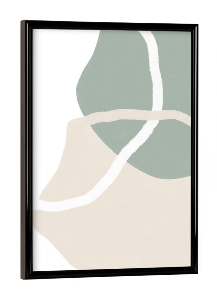 Poster mit schwarzem Rahmen "Free Forms Two and a half" artboxONE - Abstrakt,Geometrie