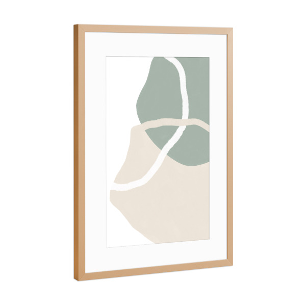 Poster mit Rahmen Kupfer "Free Forms Two and a half" artboxONE - Abstrakt,Geometrie