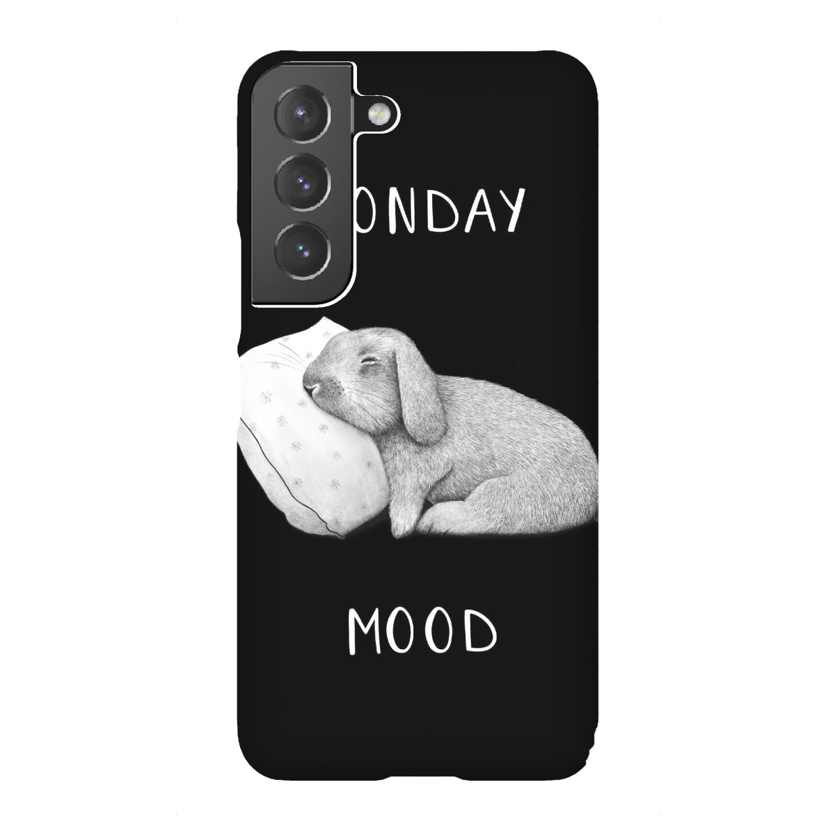 "Monday mood on black"für Samsung Galaxy - Premium-Case Handyhülle artboxONE