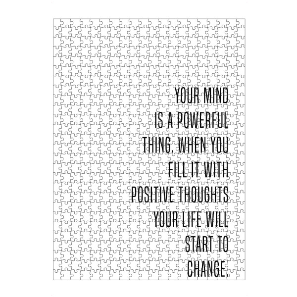 artboxONE Puzzle "Power of mind" artboxONE - Typografie,Menschen,Schwarzweiß