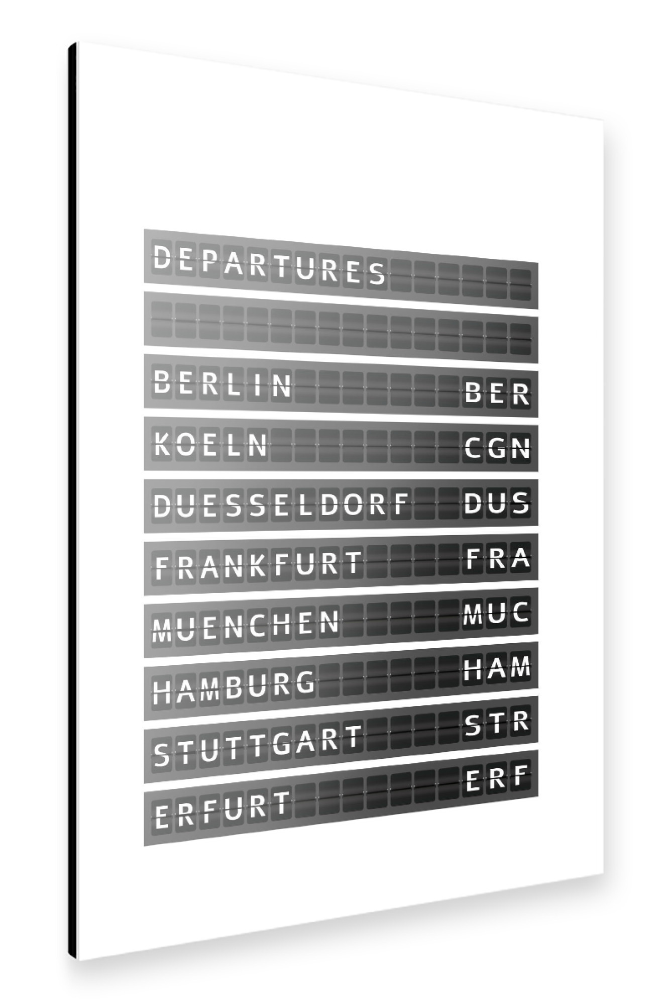 Alu-Dibond "Departure Germany" 30x20 cm artboxONE