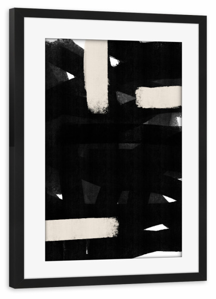 Poster mit Rahmen schwarz "Abstracto Crossed" artboxONE - Abstrakt