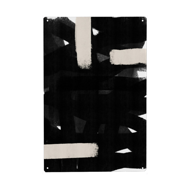 Metall Poster "Abstracto Crossed" artboxONE - Abstrakt - Abstrakte kunst,Pinselstriche,Formen,Minimalistisch,Minimalismus,Abstrakt,Asbtract,Cross