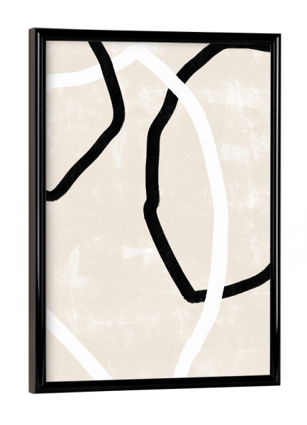 Poster mit schwarzem Rahmen "Abstracto Trio" artboxONE - Abstrakt