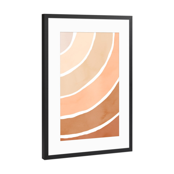 Poster mit Rahmen Schwarz (Metallic) "Baked Earth Rainbow" artboxONE - Abstrakt