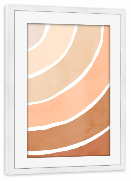 Poster mit Rahmen weiß "Baked Earth Rainbow" artboxONE - Abstrakt