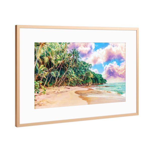 Poster mit Rahmen Kupfer "Beach Now" artboxONE - Natur