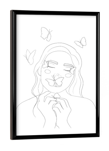 Poster mit schwarzem Rahmen "Tenderness" artboxONE - Natur,Tiere,Schwarzweiß,Liebe,Fashion