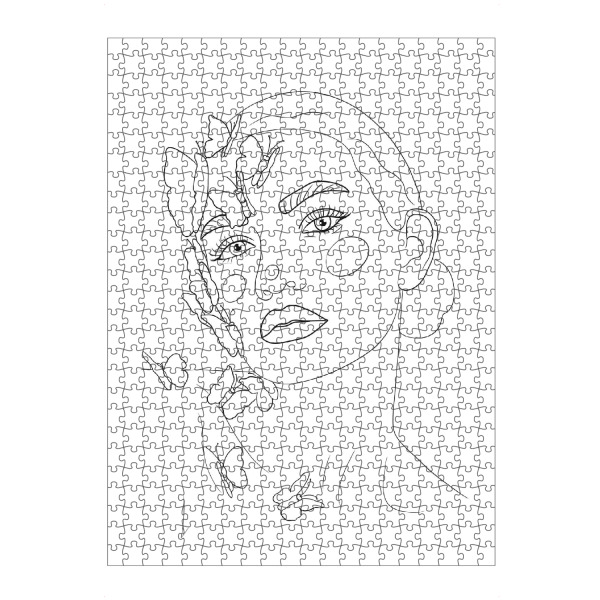 artboxONE Puzzle "Girl with butterflies" artboxONE - Natur,Tiere,Schwarzweiß,Liebe,Fashion