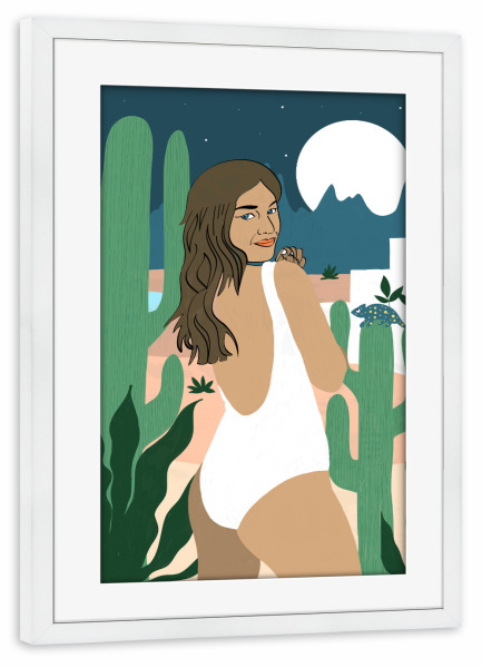 Poster mit Rahmen weiß "Mirage Art" artboxONE - Menschen,Fiktion