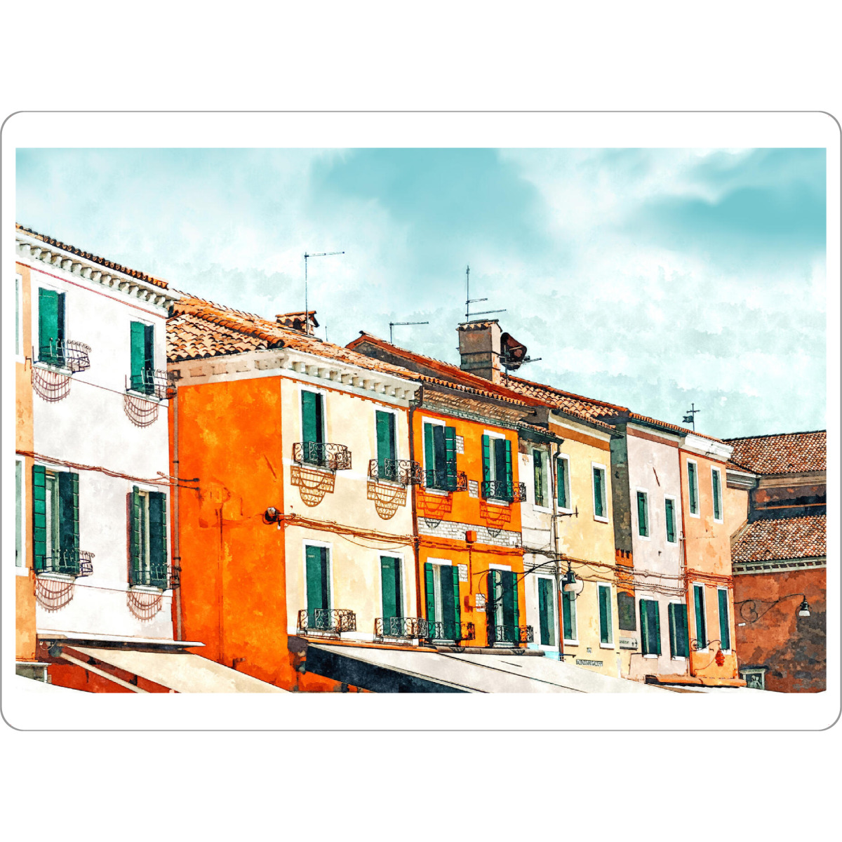 Tischset "Burano Island | Colorful Patel" artboxONE - Städte,Architektur