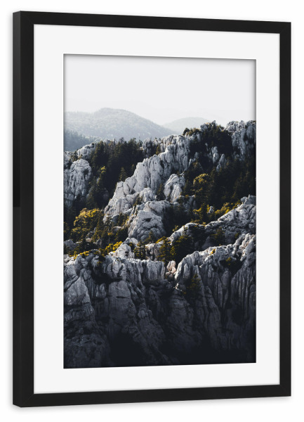 Poster mit Rahmen schwarz "Karstlandschaft" artboxONE - Natur