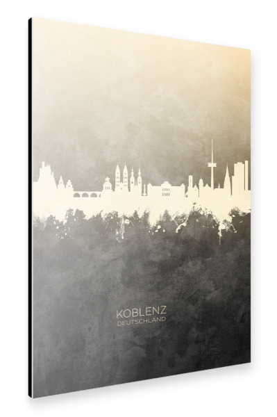 Alu-Dibond "Koblenz Germany Skyline Taupe" 30x20 cm artboxONE