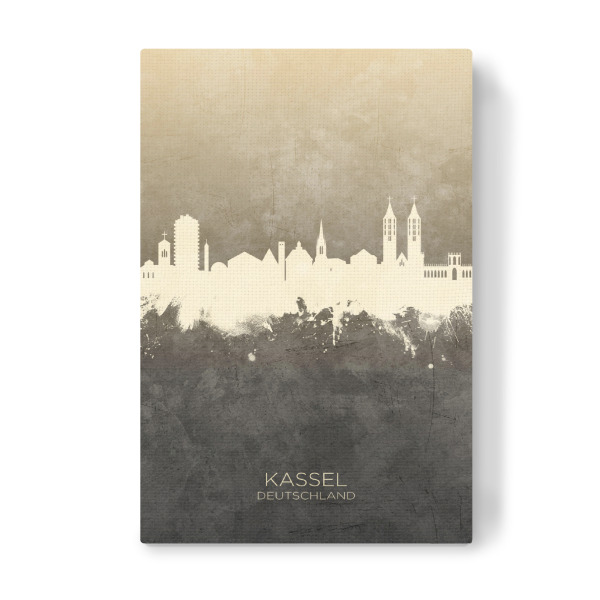 Leinwandbild "Kassel Germany Skyline Taupe" artboxONE - Städte - Kassel,Deutschland,Skyline,Cityscape,Stadtbild,Watercolor,Germany,City,Stadt