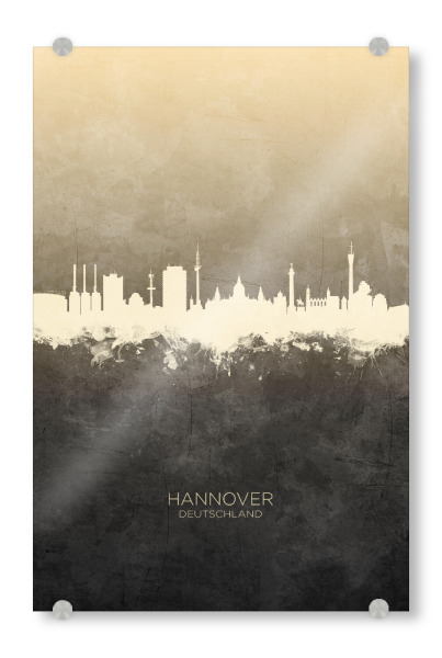 Acrylglasbild "Hannover Germany Skyline Taupe" artboxONE - Städte