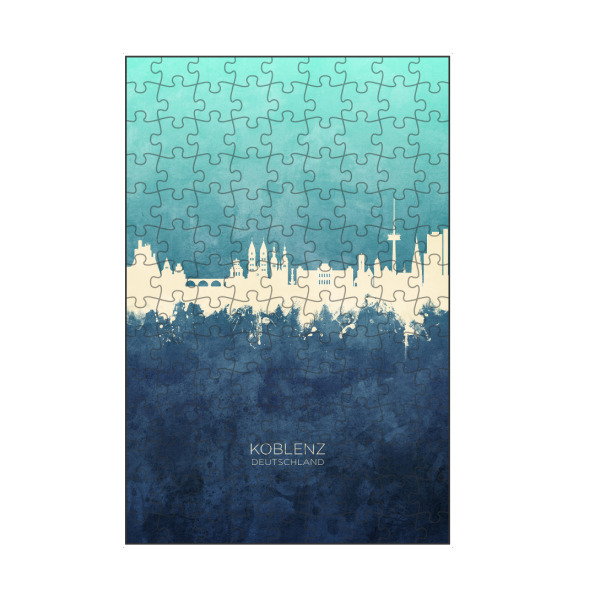 artboxONE Puzzle "Koblenz Germany Skyline NavyCyan" artboxONE - Städte