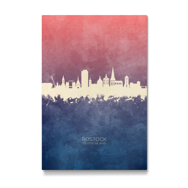 Galerie-Print "Rostock Germany Skyline BlueRose" 30x20 cm artboxONE