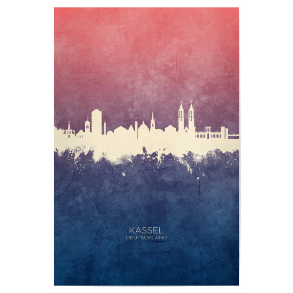 Poster 30x20 cm "Kassel Germany Skyline BlueRose" artboxONE - Städte