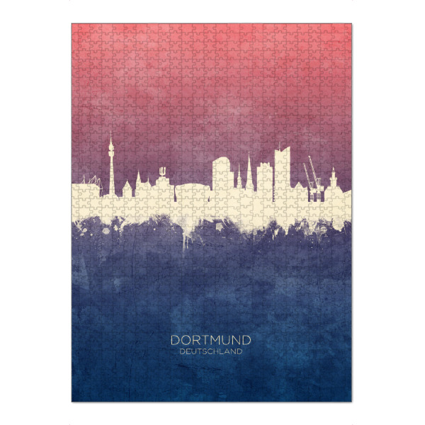 Puzzle Ravensburger "Dortmund Germany Skyline BlueRose" artboxONE - Städte