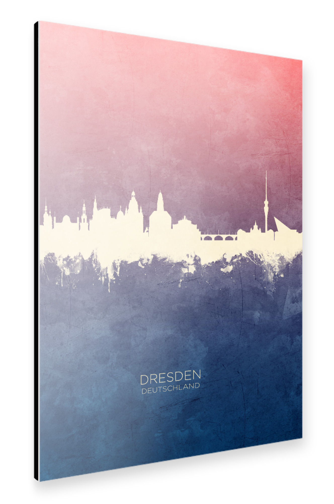 Alu-Dibond "Dresden Germany Skyline BlueRose" 75x50 cm artboxONE