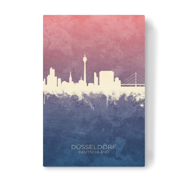 Leinwandbild "Düsseldorf Skyline BlueRose" artboxONE - Städte,Städte / Düsseldorf