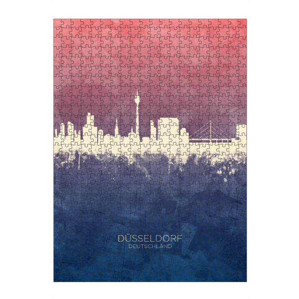 Puzzle Ravensburger "Düsseldorf Skyline BlueRose" artboxONE - Städte,Städte / Düsseldorf