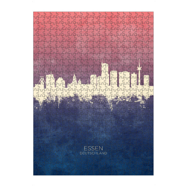 Puzzle Ravensburger "Essen Germany Skyline BlueRose" artboxONE - Städte