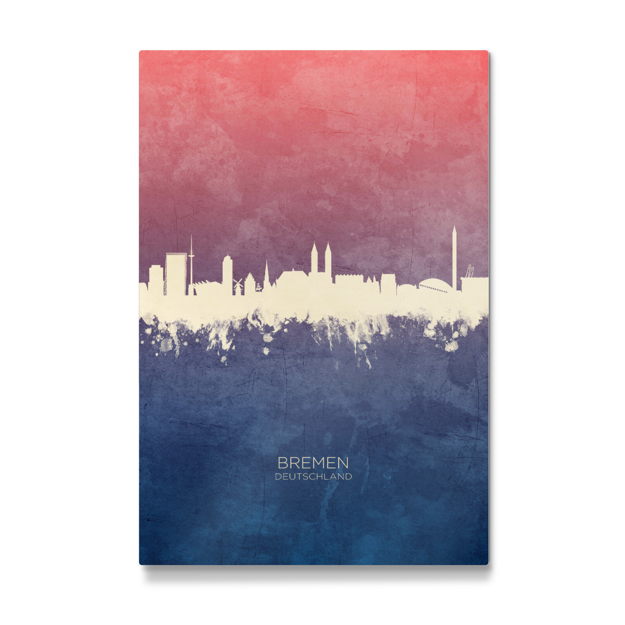 Galerie-Print "Bremen Germany Skyline BlueRose" 75x50 cm artboxONE