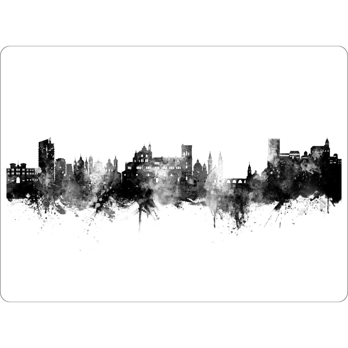 Tischset "Granada Spain Skyline Black" artboxONE - Städte,Schwarzweiß