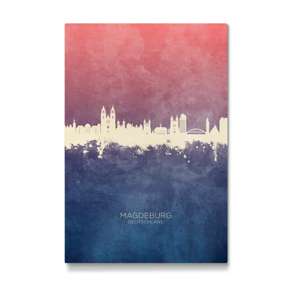 Galerie-Print "Magdeburg Germany Skyline BlueRose" 30x20 cm artboxONE