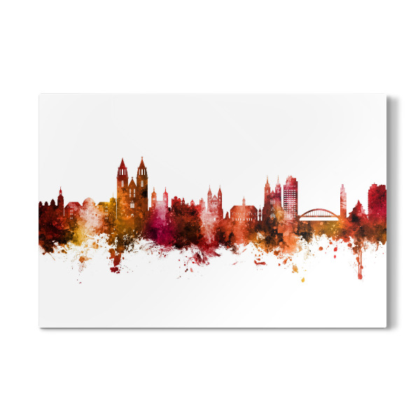 Galerie-Print "Magdeburg Germany Skyline Red" 30x20 cm artboxONE