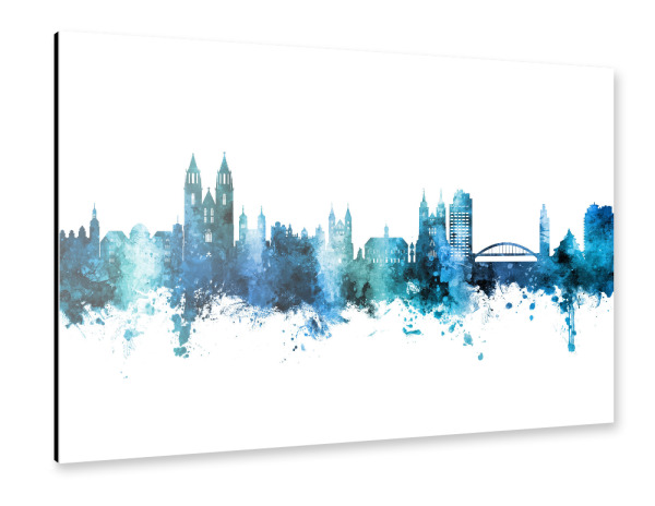 Alu-Dibond "Magdeburg Germany Skyline Blue" 30x20 cm artboxONE