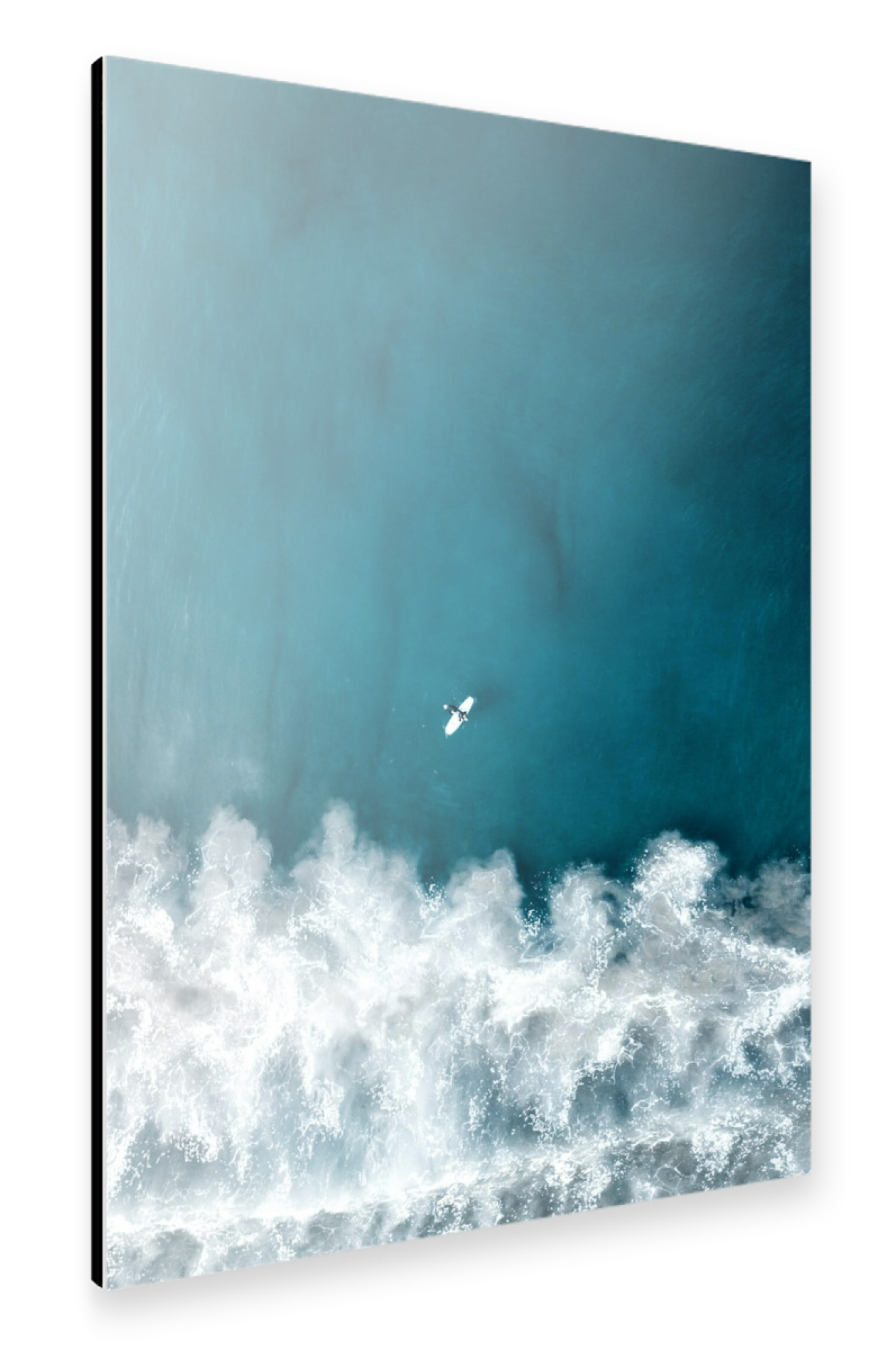 Alu-Dibond "Surfer im Meer" 75x50 cm artboxONE