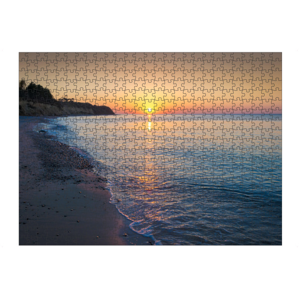 artboxONE Puzzle "Sonnenuntergang an der Küste" artboxONE - Natur,Reise / Strand und Meer