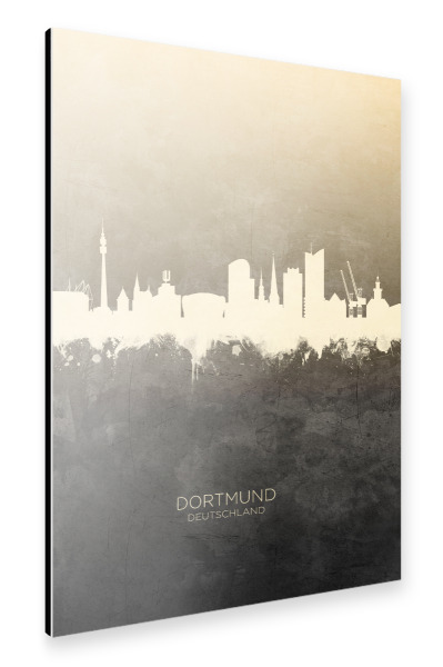 Alu-Dibond "Dortmund Germany Skyline Taupe" 30x20 cm artboxONE