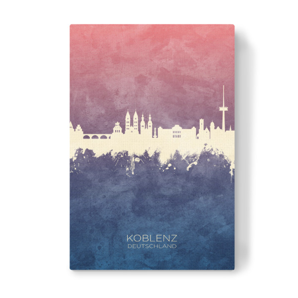 Leinwandbild "Koblenz Germany Skyline BlueRose" artboxONE - Städte