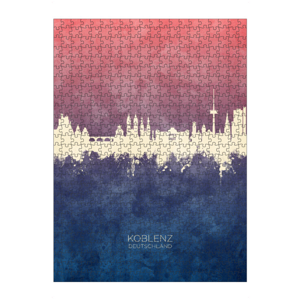 Puzzle Ravensburger "Koblenz Germany Skyline BlueRose" artboxONE - Städte