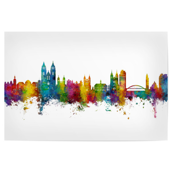 Poster 30x20 cm "Magdeburg Germany Skyline" artboxONE - Städte