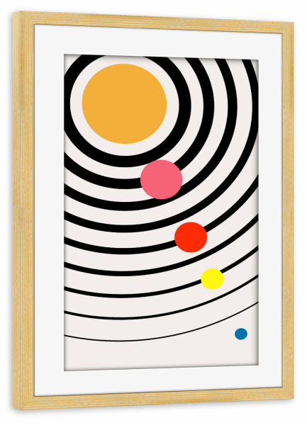 Poster mit Rahmen kiefer "Playful Universe" artboxONE - Abstrakt