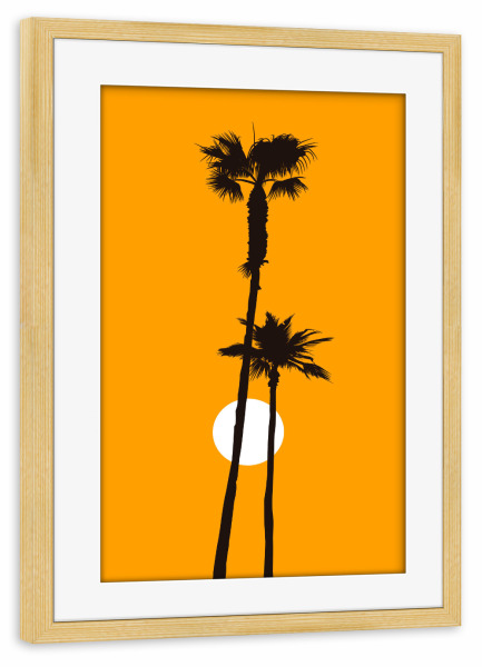Poster mit Rahmen kiefer "Paradise Sunset" artboxONE - Natur,Reise,Abstrakt,Reise / Strand und Meer